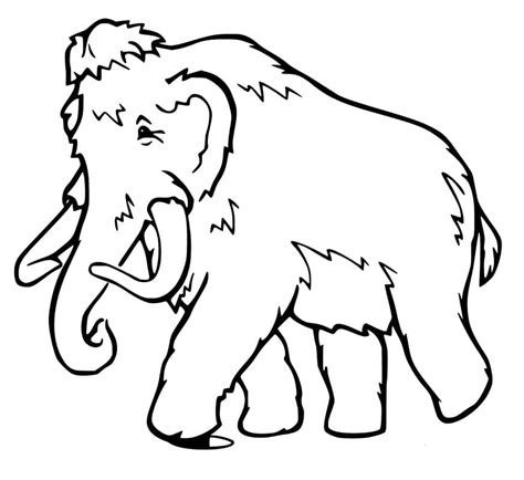 Walking Mammoth coloring page - Download, Print or Color Online for Free