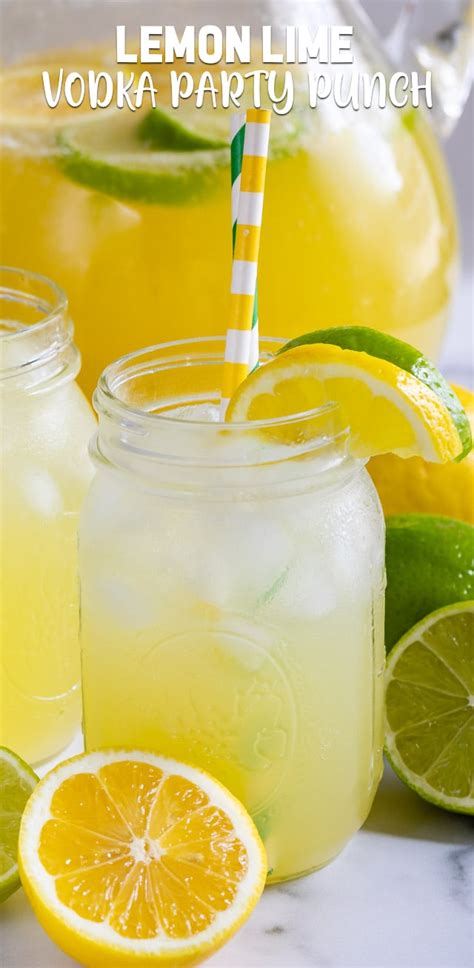 Lemon Lime Vodka Party Punch - Crazy for Crust