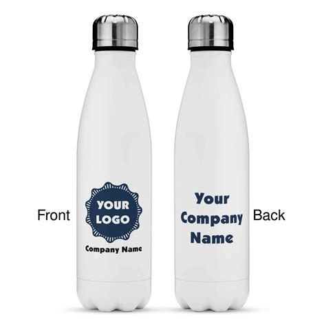 Logo & Company Name Tapered Water Bottle - 17 oz. - Stainless Steel ...