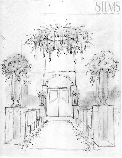 Wedding Aisle Sketch