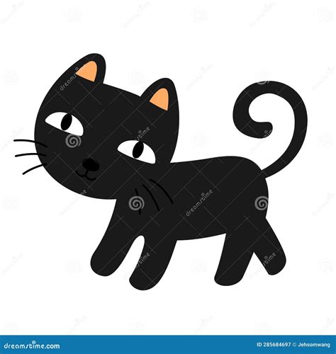 Illustration Halloween Cat Symbol Stock Illustration - Illustration of drawing, nature: 285684697