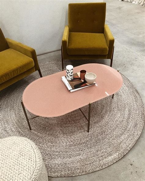 Silicus Pink Oblong Coffee Table | Article | Mid century modern home office, Coffee table ...