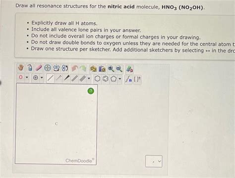 Solved Draw all resonance structures for the nitric acid | Chegg.com