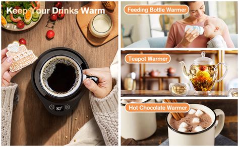 Coffee Mug Warmer, Smart Mug Warmer for Desk with Customizable 12H Auto-on/Off Function, 4H Auto ...
