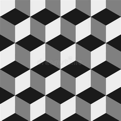 Boxes Optical Illusion Seamless Pattern