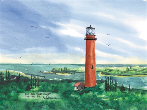 Jupiter Inlet Lighthouse A — AmericanLighthouseArt.com