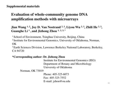 PPT - Evaluation of whole-community genome DNA amplification methods ...