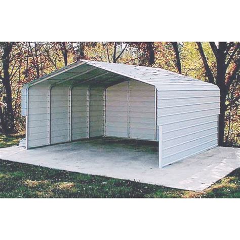 VersaTube Two-Vehicle Steel Shelter — 19ft.L x 20ft.W x 7 1/2ft.H 3 ...