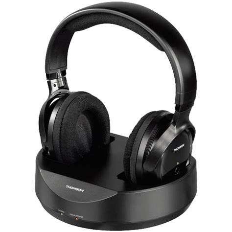 Thomson WHP3777 Wireless Headphones with Charging Station Black | Rapid Electronics