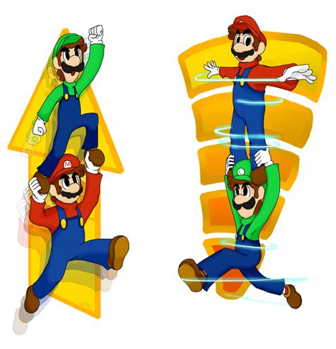 Mario and Luigi SuperstarSaga: High/Spin Jump by HitDJ on DeviantArt