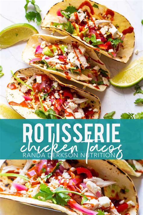 Easy Rotisserie Chicken Tacos Perfect for Meal Prep | Randa Nutrition