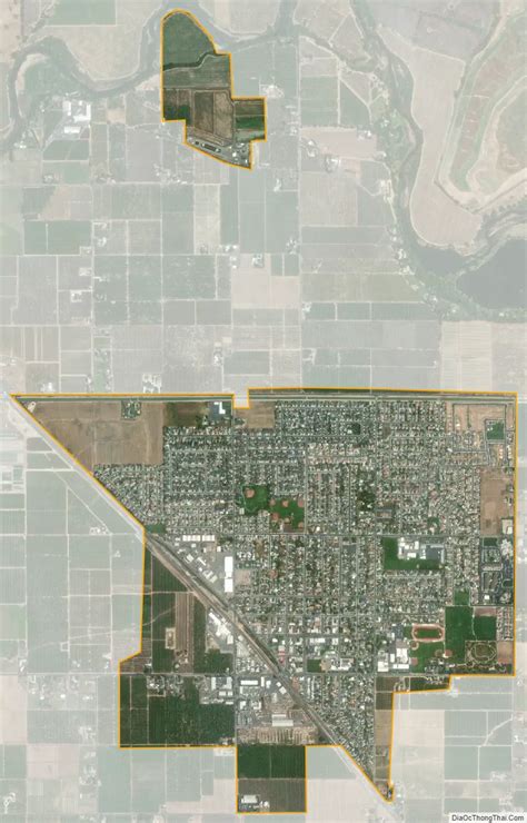 Map of Hughson city