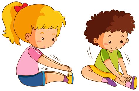 Boy and girl exercise on white background 519334 Vector Art at Vecteezy