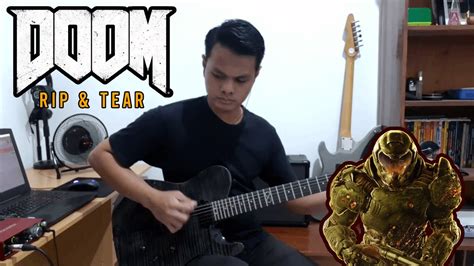 Doom - Rip & Tear By Mick Gordon (6 String Guitar Cover) - YouTube