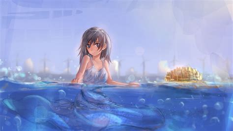 Desktop Wallpaper Anime Girl In Water, Hd Image, Picture, Background ...