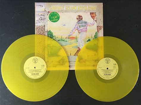 popsike.com - ELTON JOHN Goodbye Yellow Brick Road LP UK YELLOW VINYL ...