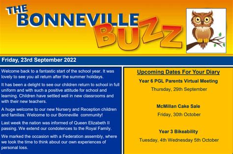 23rd September 2022 - Bonneville Primary School