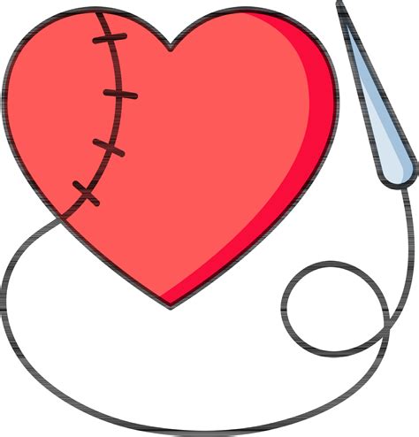 Heart Surgery or Stitch icon in red color. 24363439 Vector Art at Vecteezy