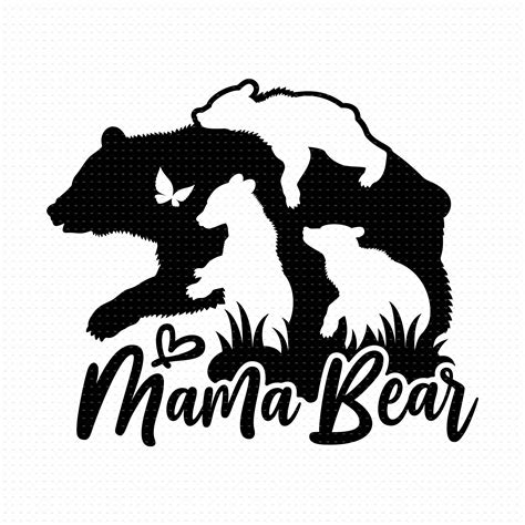 Mama Bear Svg Png Eps Pdf Files Three Cubs Svg Bear Mama - Etsy