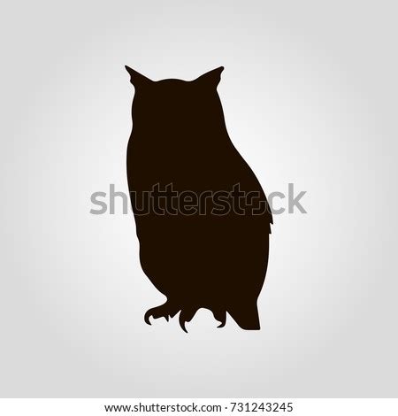 Owl Silhouette Flat Isolated Vector Icon Stock Vector 731243245 - Shutterstock