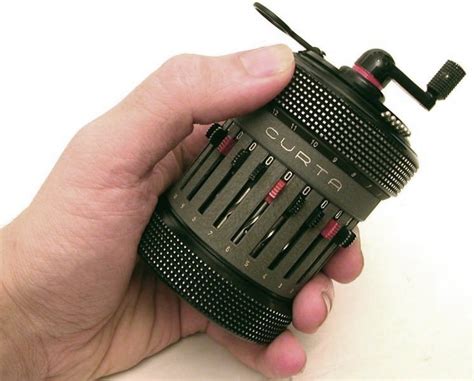 The Curta. handheld mechanical calculator introduced by Curt Herzstark in 1948 | Rechnen