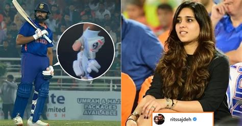 Ritika Sajdeh Emotional Post For Rohit Sharma After He Came Out To Bat ...