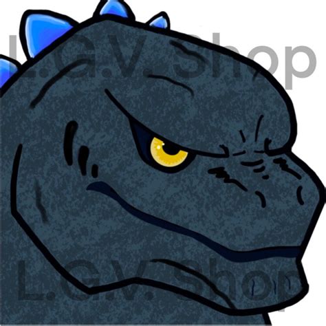 Godzilla Grin Emote - Etsy