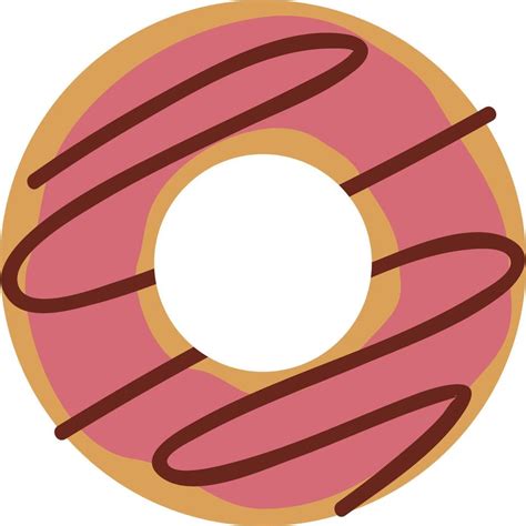 Donut pink, illustration, vector on white background. 13723162 Vector ...