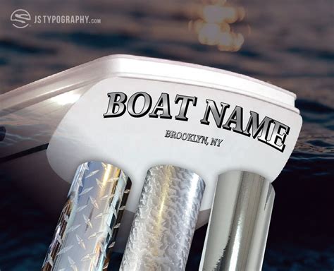 Boat decals Boat name decals Silver leaf boat decals | Etsy