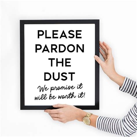 Please Pardon the Dust Printable Poster Construction or | Etsy