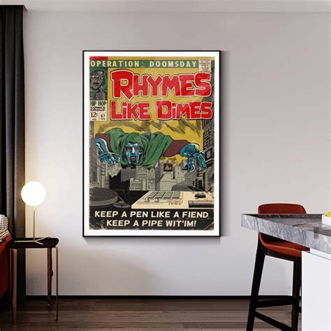 Wall Art - MF Doom Rhymes Like Dimes - Canvas Prints-Poster Prints - Art Prints Melbourne | Wall ...