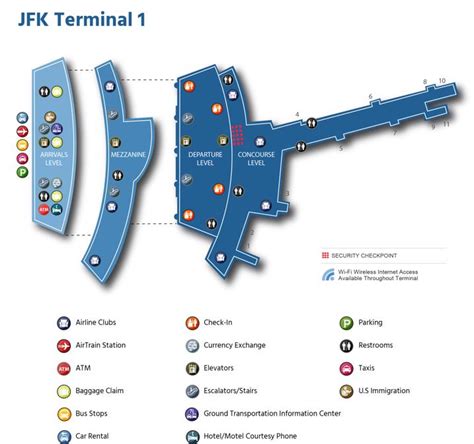 Layout Jfk Airport Map : New York John F Kennedy International Jfk Airport Terminal Map Overview ...