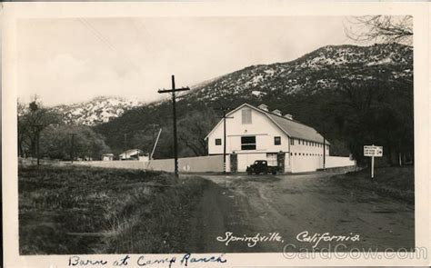 Barn at Camp Ranch Springville, CA Postcard