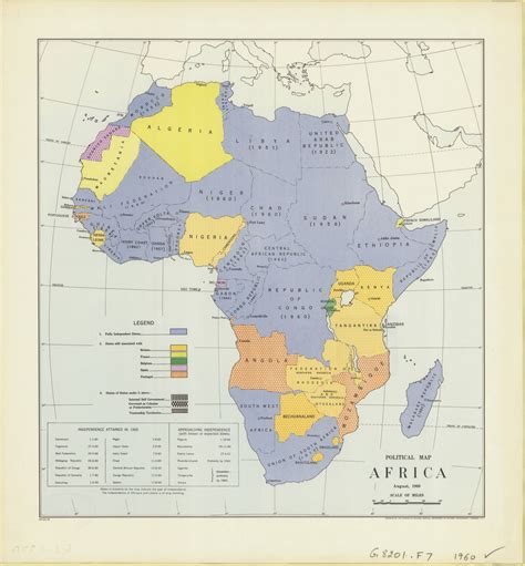 Map Of Africa 1960 - World Map