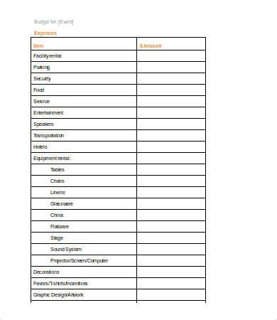 Budget Template Word - 15+ Word Documents Download | Free & Premium ...