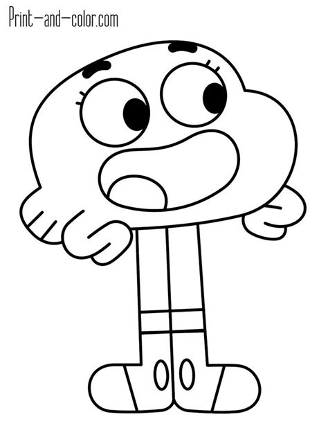 The Amazing World Of Gumball Coloring Pages - MadalynnaxTownsend