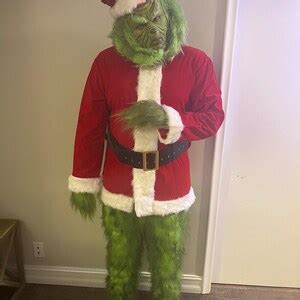 Jim Carey Grinch Costume, Grinch, Grinch Mask, Christmas Grinch Costume ...