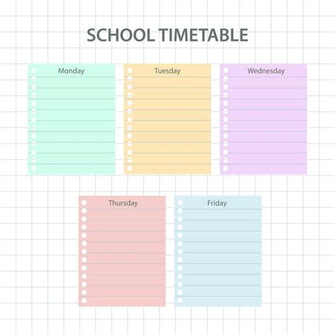 Schedule school timetable vector hd png images creative colorful school ...