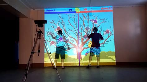 Interactive wall game for 2 players "Save the Tree" - YouTube