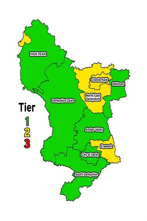 Map shows how Derbyshire and Nottinghamshire Covid-19 tiers are split ...