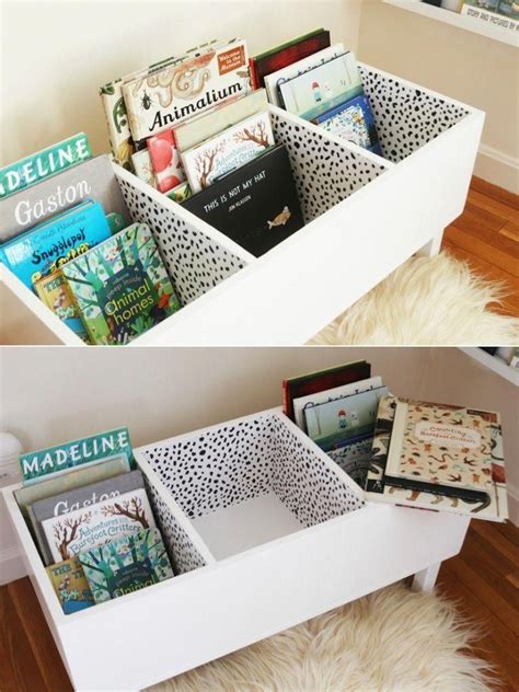 10 Easy DIY Kids Book Storage Ideas #BohemianWallDecor | Kids book storage, Bookshelves kids ...