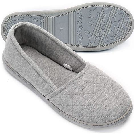 Urbancolor Women Indoor Slippers Memory Foam Lightweight Slip-On Anti-Skid Comfort Washable Home ...