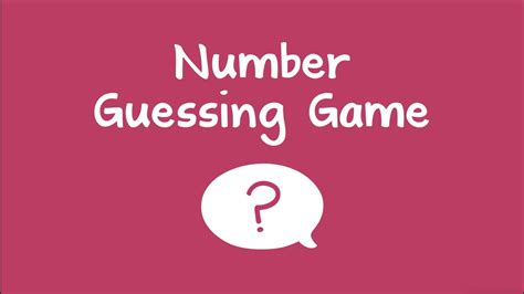 Guess The Number Game Online