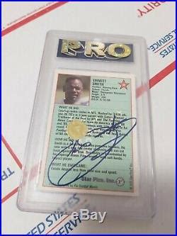 Very RARE Emmitt Smith autograph 1991 Star pics HOF Dallas Cowboys ...