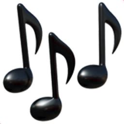 music-picture-4u: Musical Notes Emoji (U+1F3B6)