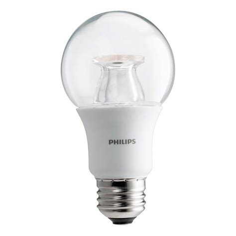 Philips 60W Equivalent Soft White Clear A19 Dimmable LED with Warm Glow Light Effect Light Bulb ...