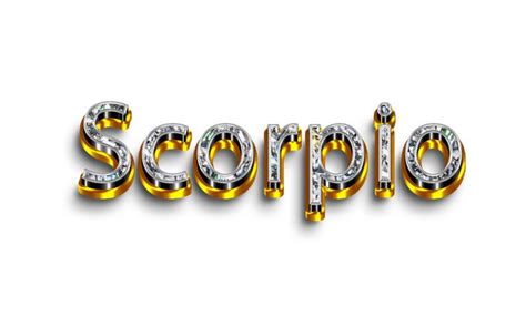 Scorpio png image, Word Scorpio png, Scorpio gold diamond text effects ...