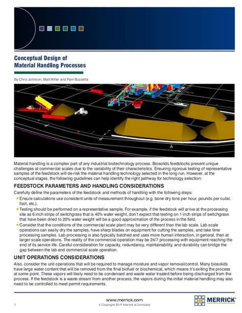 Conceptual Design of Material Handling Processes