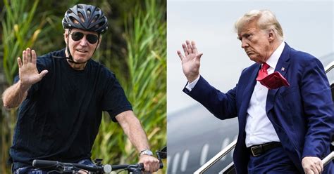 As Trump went to court, Biden went for a bike ride