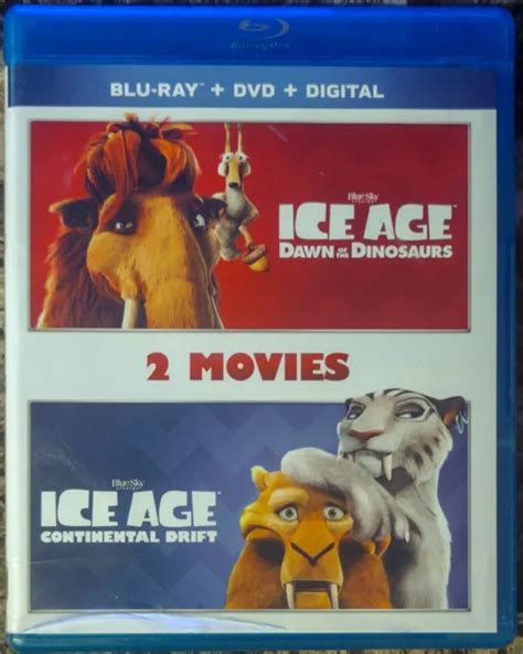 ICE AGE CONTINENTAL Drift & Dawn of the Dinosaurs Blu-ray DVD Digital 4-Disc Set $7.99 - PicClick